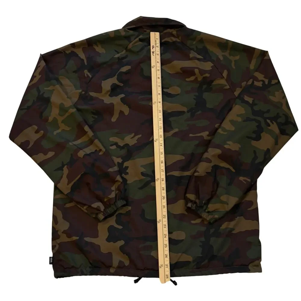Vans Off The Wall Torrey Lined Windbreaker Mens Size Medium Camo Coaches Jacket